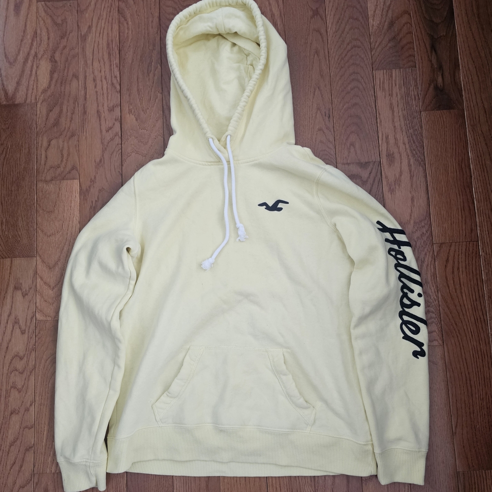 Hollister Pale Yellow Hoodie Size S/M